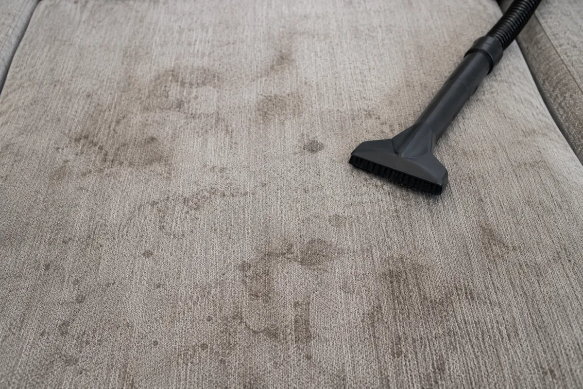 Surface before steam cleaning
