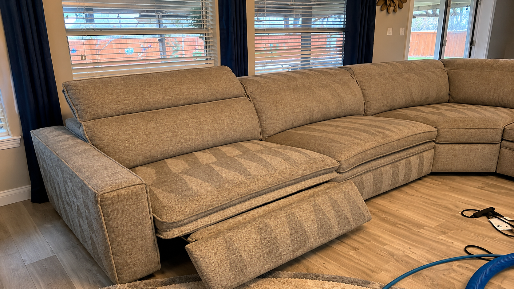 Sofa after professional upholstery cleaning